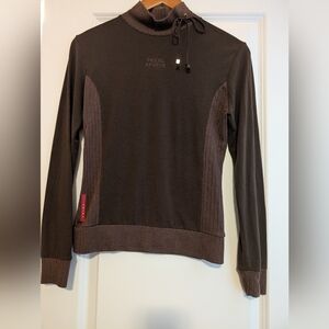 Prada Sports Brown Long Sleeve Top